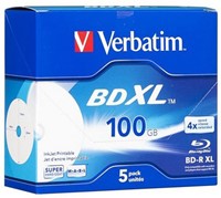Verbatim | BD-R | XL | Printable | 100 GB | 4x Speed | In Jewelcase | 5 Stuks