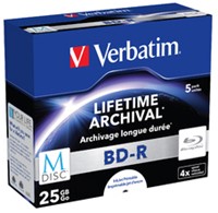 Verbatim | BD-R | M-DISC | Printable | 25 GB | 5 Stuks