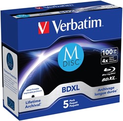 Verbatim | BD-R | XL | M-DISC | Printable | 100 GB | 5 Stuks