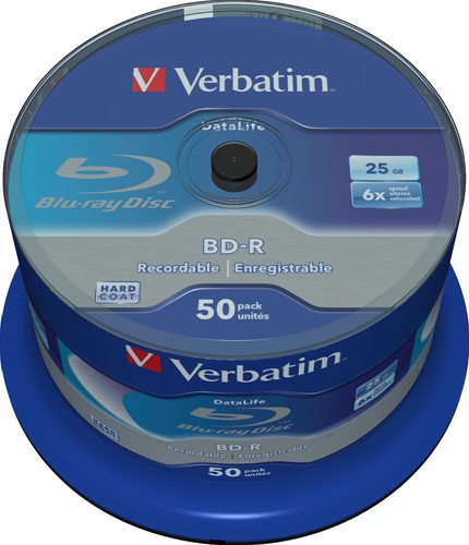 Verbatim | BD-R | 25 GB | 6x Speed | in Cakebox | 50 Stuks