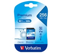 Verbatim | SDXC | 256 GB | 90 MB/s | Premium
