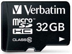 Verbatim | MicroSDHC | 32 GB | 90 MB/s | Premium
