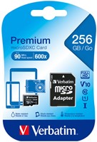 Verbatim | MicroSDXC | 256 GB | 90 MB/s | Premium-2
