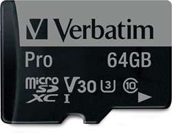 Verbatim | MicroSDXC | 64 GB | UHS-I | U3 | incl. SD-Adapter
