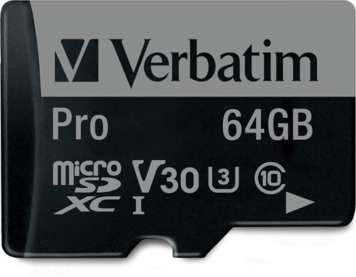 Verbatim | MicroSDXC | 64 GB | UHS-I | U3 | incl. SD-Adapter