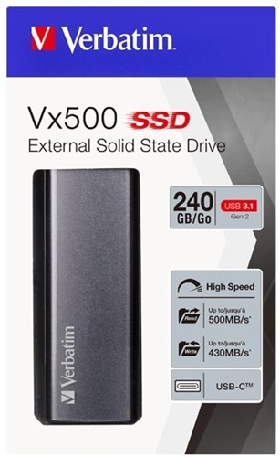 Verbatim | SSD | 240 GB | USB 3.1 | Gen2 | VX