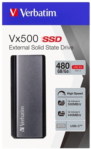 Verbatim | SSD | 480 GB | USB 3.1 | Gen2 | VX