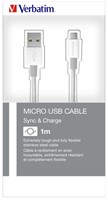 Verbatim | Kabel | USB - A | Micro USB - A | Sync & Charge | 1m | Zilver-3