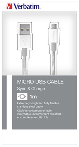Verbatim | Kabel | USB - A | Micro USB - A | Sync & Charge | 1m | Zilver-3