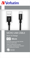 Verbatim | Kabel | USB - A | Micro USB - A | Sync & Charge | 30cm | Zwart-3
