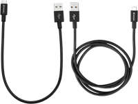 Verbatim | Kabel | USB - A | Micro USB - A | Sync & Charge | Dubbel pak | 1m + 30cm | Zwart