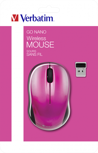 Verbatim | Muis | Draadloos | Optisch | 2 Knops | USB | Roze-3