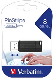 Verbatim | USB Stick | 8 GB | USB 2.0 | Pinstripe
