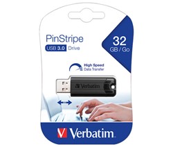 Verbatim | USB Stick | 32 GB | USB 3.2 | Gen 1 | Pinstripe