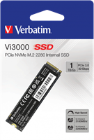 Verbatim | SSD | Intern | 1 TB | PCIe | NVMe | M.2 | Vi3000 | 22 x 80 mm | Lezen 3100 MB/s | Schrijven 2200 MB/s-2