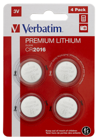 Verbatim | Batterijen | Lithium | CR2016 | 4 Stuks