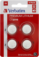 Verbatim | Batterijen | Lithium | CR2016 | 4 Stuks