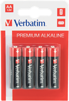 Verbatim | Batterijen | Alkaline | Premium | AA | 4 Stuks