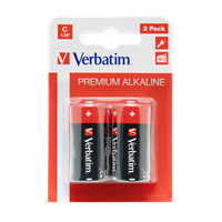 Verbatim | Batterijen | Alkaline | Premium | C | 2 Stuks
