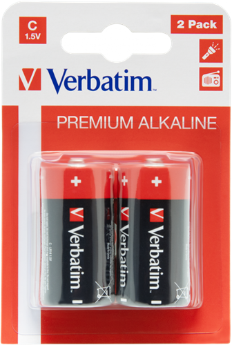 Verbatim | Batterijen | Alkaline | Premium | C | 2 Stuks