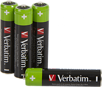 Verbatim | Batterijen | Rechargeable | NimH | AAA | HR03 | 950mAh | 4 Stuks-2