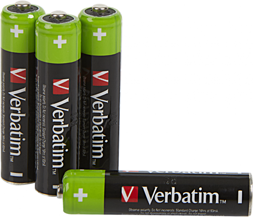 Verbatim | Batterijen | Rechargeable | NimH | AAA | HR03 | 950mAh | 4 Stuks-2