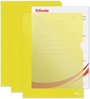 Insteekmap L-model Esselte standaard A4 0.11mm PP geel 100 stuks-1