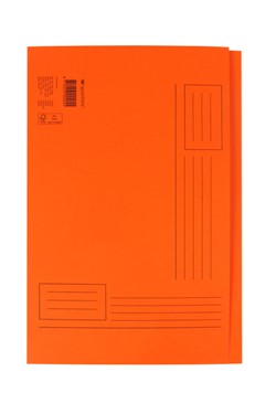 Vouwmap Quantore Folio ongelijke zijde 250gr oranje