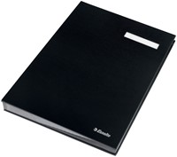Vloeiboek Esselte 6210 karton 20 tabbladen zwart-1