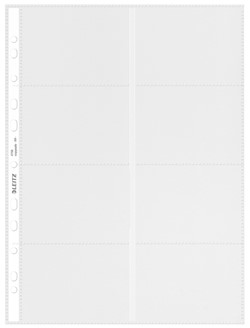 Showtas Leitz Premium voor visitekaartjes copy safe PP A4 glashelder 10 stuks