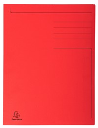 Dossiermap Exacompta Forever A4 3 kleppen 280gr rood