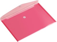 Enveloptas Europel A5 250x180mm dwars transparant rood