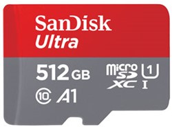 Sandisk | Ultra | MicroSDXC | 512 GB | UHS-1 | U1 | A1 | Full HD