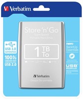 Verbatim | Harddisk | Extern | 1 TB | USB 3.2 | Gen 1 | 2.5 Inch | Portable | Zilver