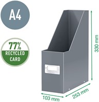 Tijdschriftencassette Leitz WOW click & store gerecycled karton zwart-4