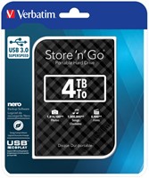 Verbatim | Harddisk | Extern | 4 TB | USB 3.0 | 2.5 Inch | Portable | Zwart