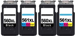 PG-560 XL | CL-561 XL | 4 Pack | Huismerk Cartridges voor Canon