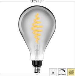 Led's Light  LED Filament Lamp -  PS160 E27 8,5W 200lm 1800K 330° Smokey - Dimbaar