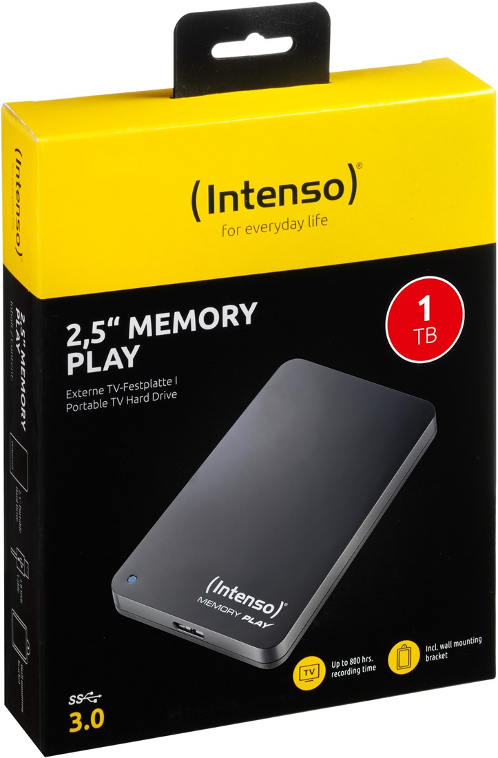 vernieuwen haalbaar Extreme armoede Intenso | Harddisk | Extern | 1 TB | USB 3.0 | 2,5 inch | Portable | PVR |  TV | Zwart Opus Nederland BV