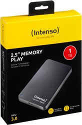 Intenso | Harddisk | Extern | 1 TB | USB 3.0 | 2,5 inch | Portable | PVR | TV | Zwart