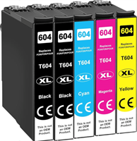 604 XL | 5 Pack | Huismerk | Cartridges voor Epson