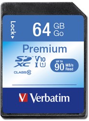 Verbatim | SDXC | 64 GB | 90 MB/s | Premium
