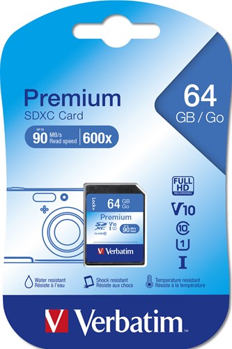 Verbatim | SDXC | 64 GB | 90 MB/s | Premium-2