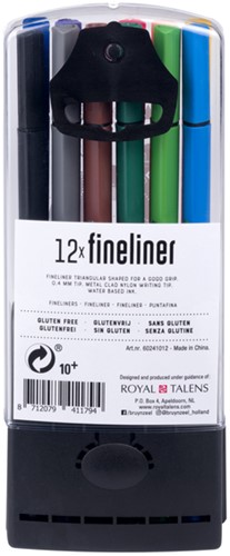 Fineliner Bruynzeel etui à 12 kleuren-2