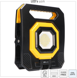 Led's Light | Werklamp | 15W | 1500lm | 6500K | IP54 -Lithium-ion | 24,42Wh | Klem