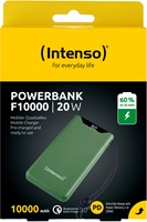 Intenso | Powerbank | 10.000 mAh | 20W | USB-C | USB-QC3.0 | PD3.0 | Display % | F10000 | Groen-2
