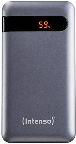 Intenso | Powerbank | 10.000 mAh | USB-C | USB-QC 3.0 | Display % | PD10000 | Cool Grey