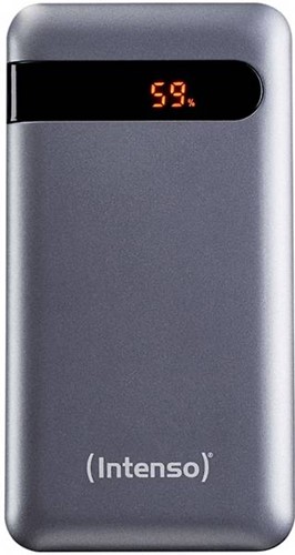 Intenso | Powerbank | 10.000 mAh | USB-C | USB-QC 3.0 | Display % | PD10000 | Cool Grey