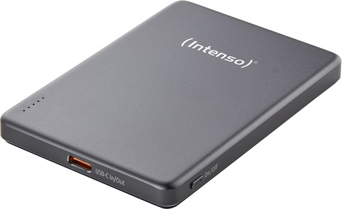 Intenso | Powerbank | 5.000 mAh | USB-C | Magnetisch opladen | MW5000 | Grijs
