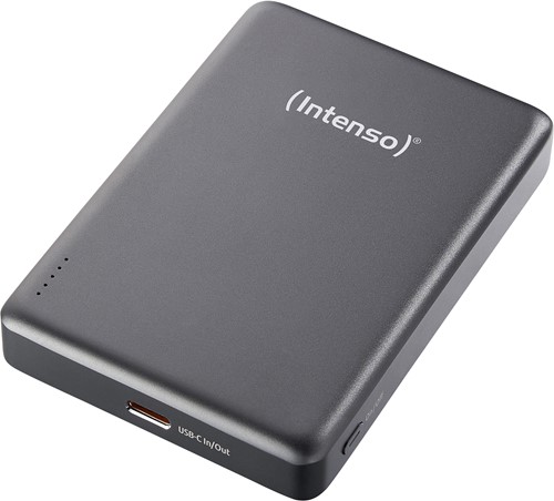 Intenso | Powerbank | 10.000 mAh | USB-C | Magnetisch opladen | MW10000 | Grijs